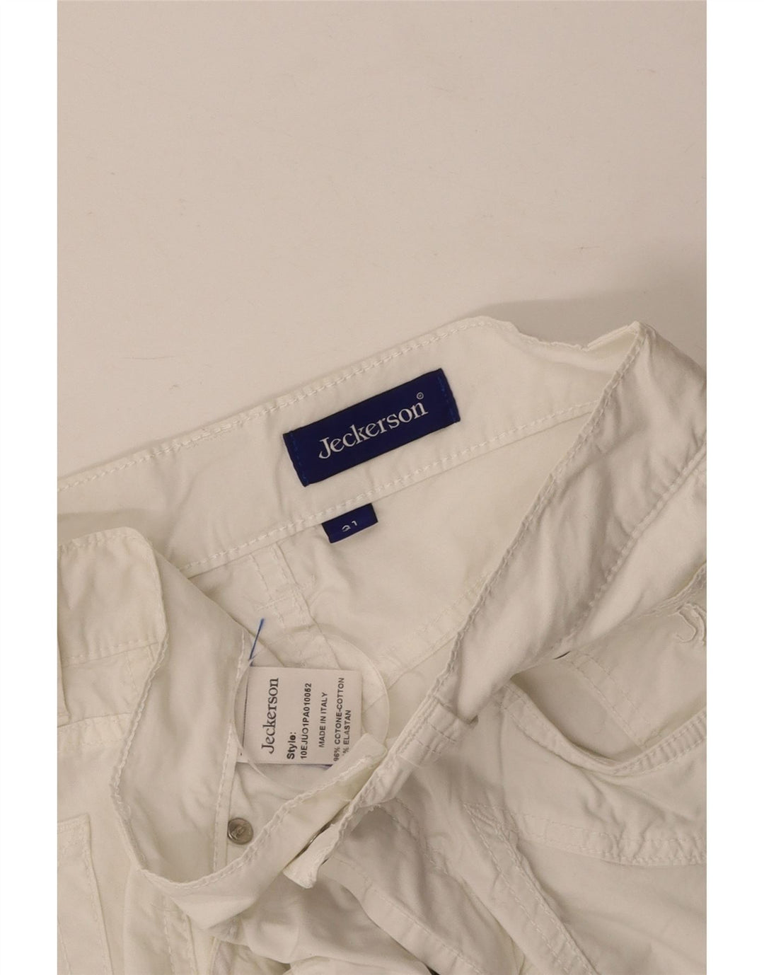 JECKERSON Womens Bermuda Casual Shorts W31 Medium  White Cotton