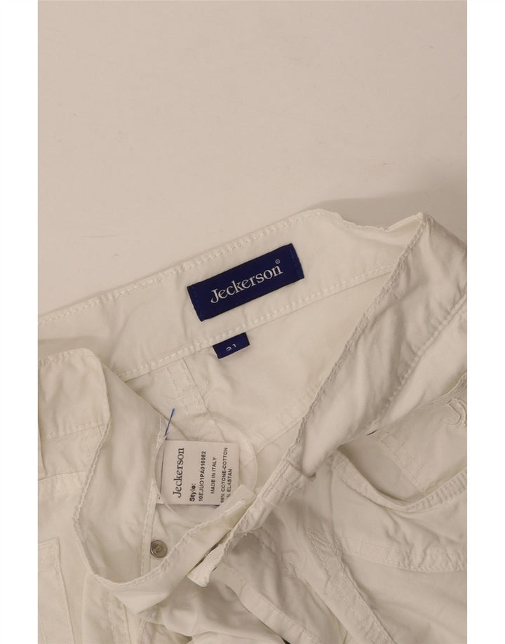 JECKERSON Womens Bermuda Casual Shorts W31 Medium  White Cotton