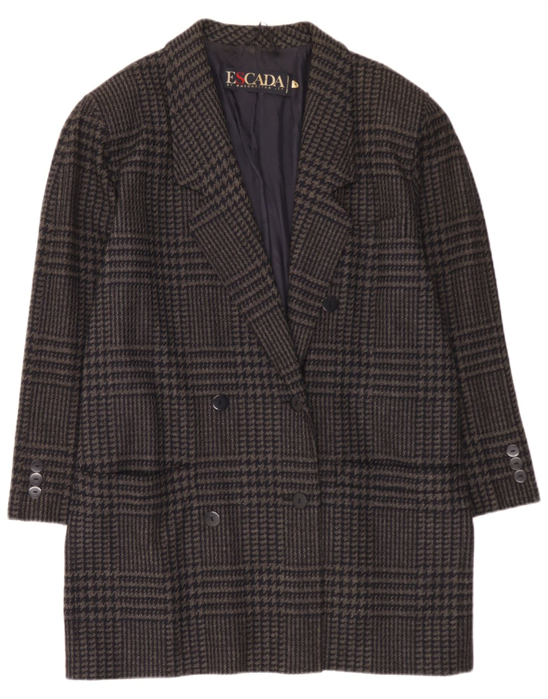 Escada Womens by Margaretha Ley Double Breasted Coat EU 40 Medium Grey