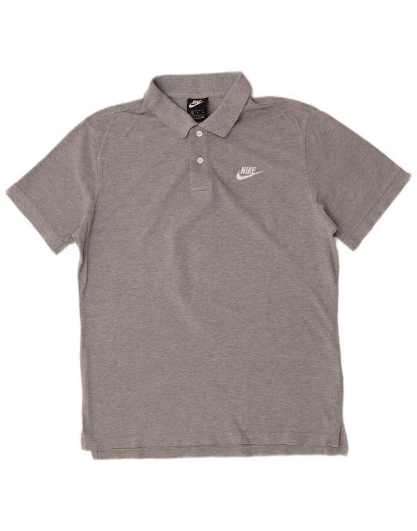 Nike Mens Polo Shirt Medium Grey Cotton