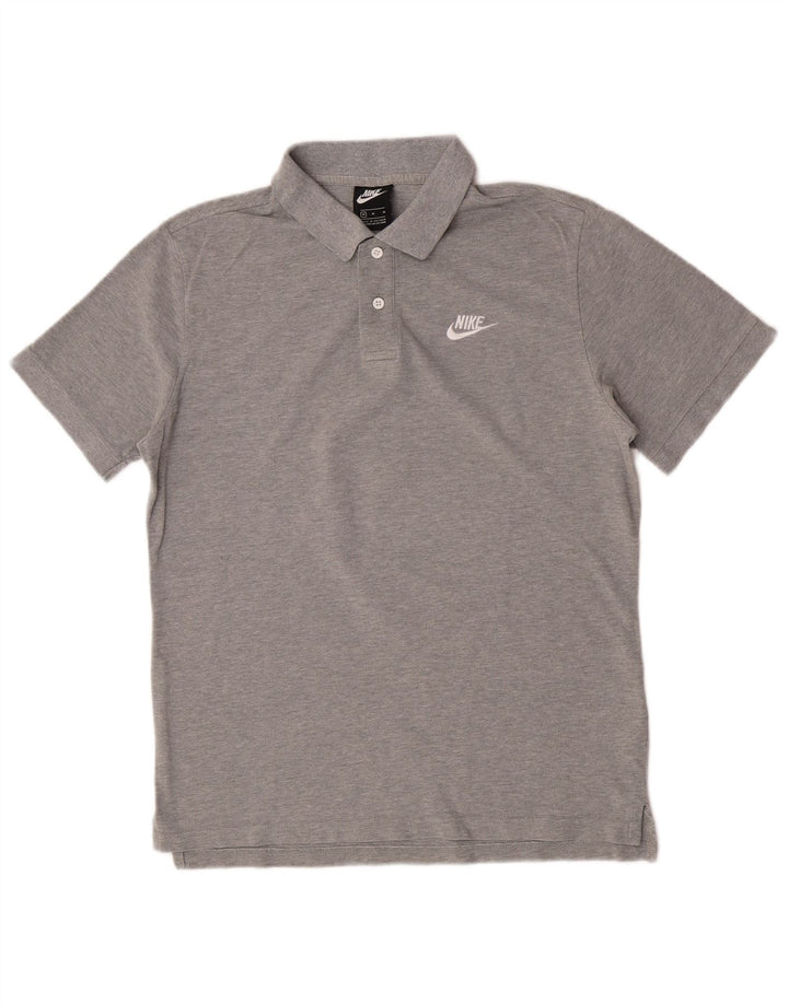 Nike Mens Polo Shirt Medium Grey Cotton