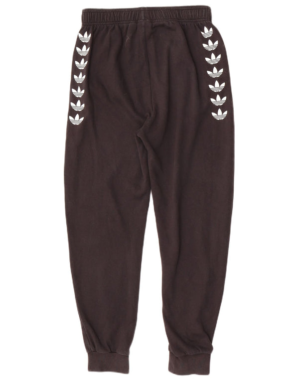 Adidas Boys Tracksuit Trousers Joggers 13-14 Years Black Cotton