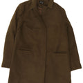 Topshop Womens Petite Overcoat UK 8 Small  Khaki Polyester