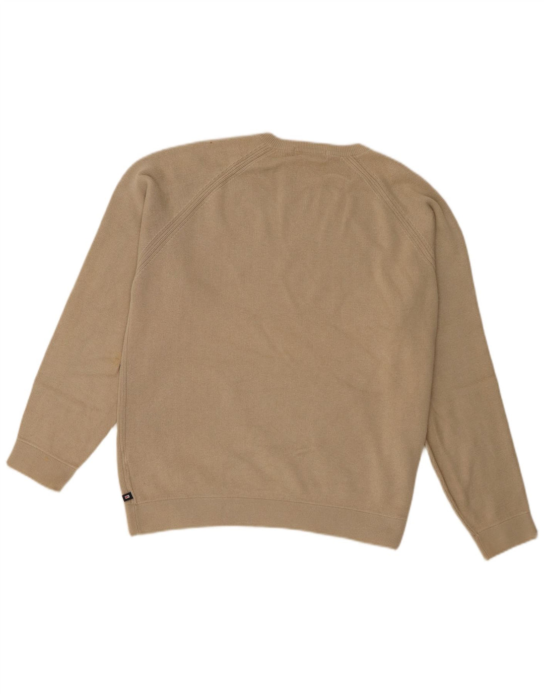 Marks & Spencer Mens Crew Neck Jumper Sweater Medium Beige Cotton