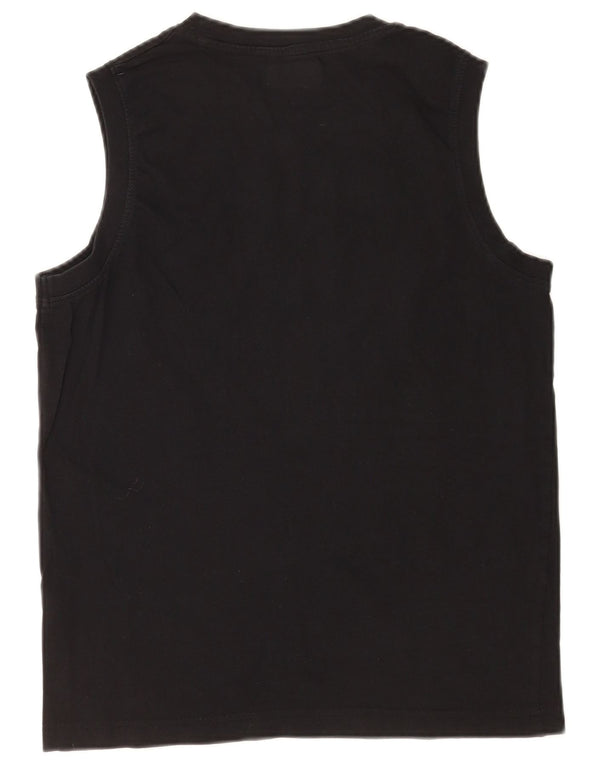 Kappa Mens Graphic Vest Top Medium Black Cotton