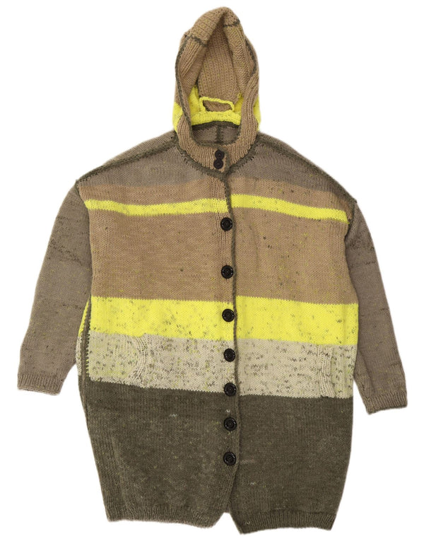 Vintage Womens Oversized Longline Cardigan Sweater UK 20 2XL Multicoloured