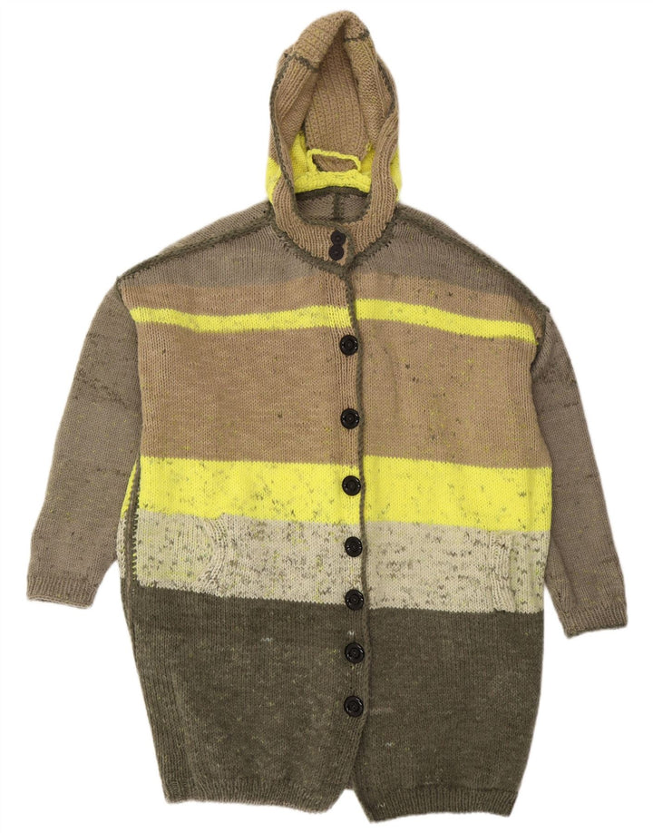 Vintage Womens Oversized Longline Cardigan Sweater UK 20 2XL Multicoloured