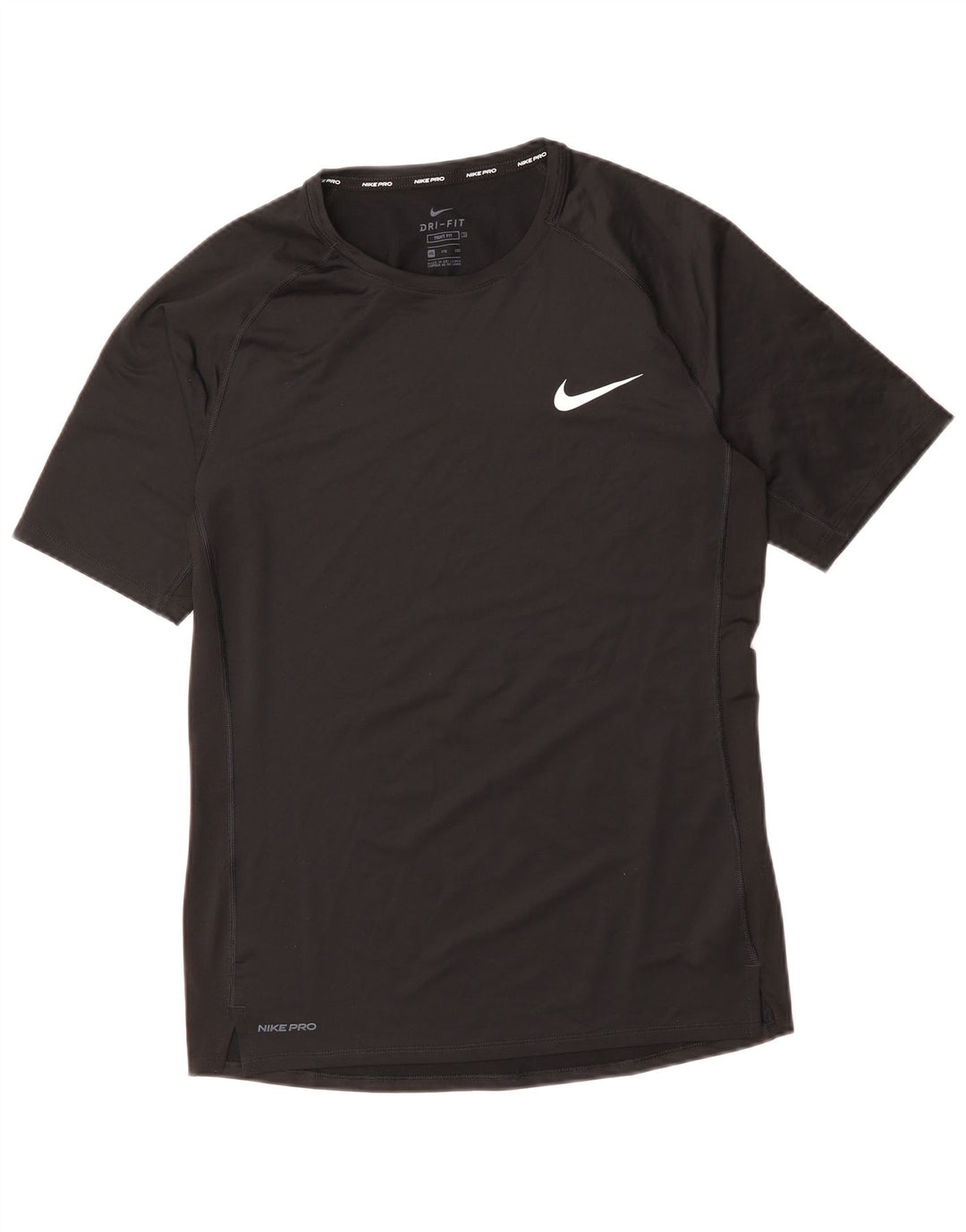 NIKE Mens Tight Fit T-Shirt Top 2XL Black Polyester