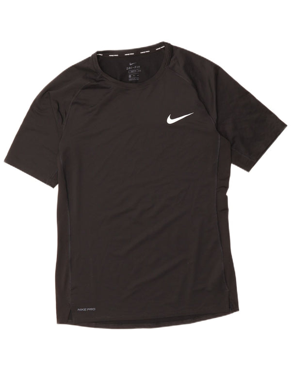 NIKE Mens Tight Fit T-Shirt Top 2XL Black Polyester