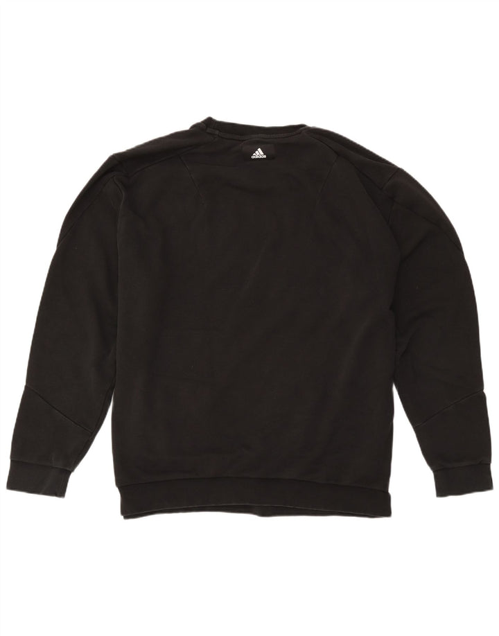 Adidas Mens Graphic Sweatshirt Jumper XL Black Cotton