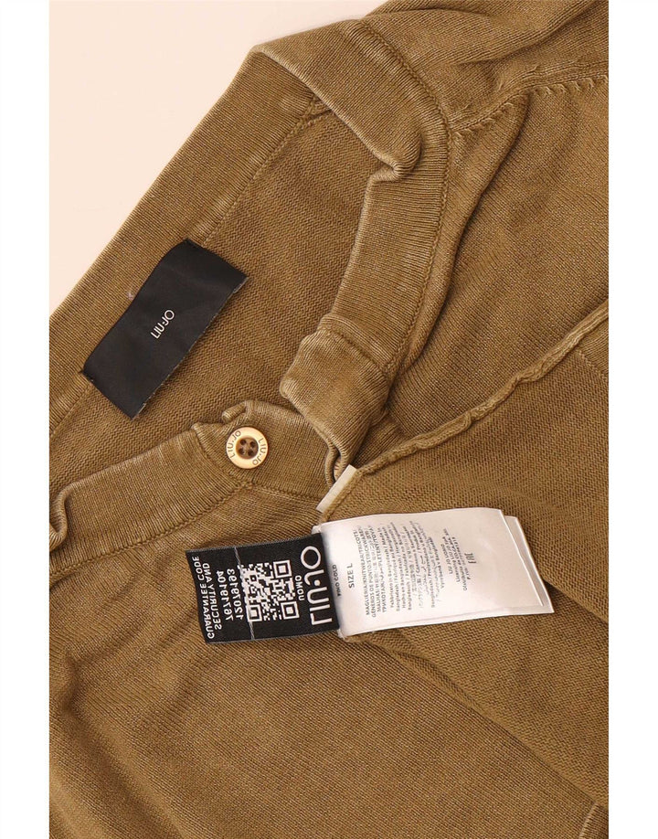 Liu Jo Mens T-Shirt Top Large Khaki Cotton