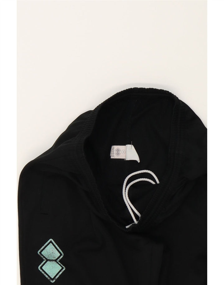 ERREA Womens Graphic Tracksuit Trousers Medium  Black Polyester Vintage Errea and Second-Hand Errea from Messina Hembry 