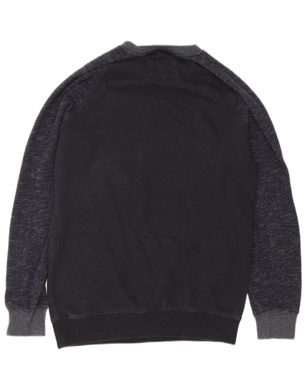 Hurley Mens Sweatshirt Jumper Small Navy Blue Flecked Cotton