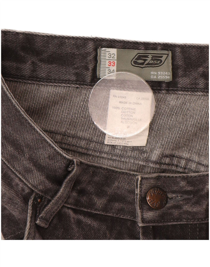DIESEL Mens Straight Jeans W32 L30 Grey Cotton