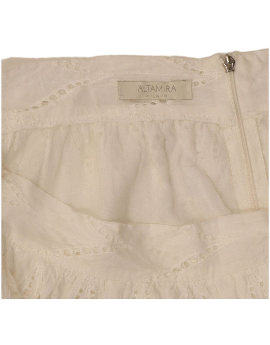 ALTAMIRA  Womens Milano A-Line Skirt W30 Medium White Geometric