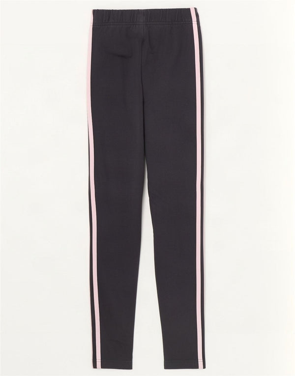 Adidas Girls Leggings 13-14 Years Grey Cotton