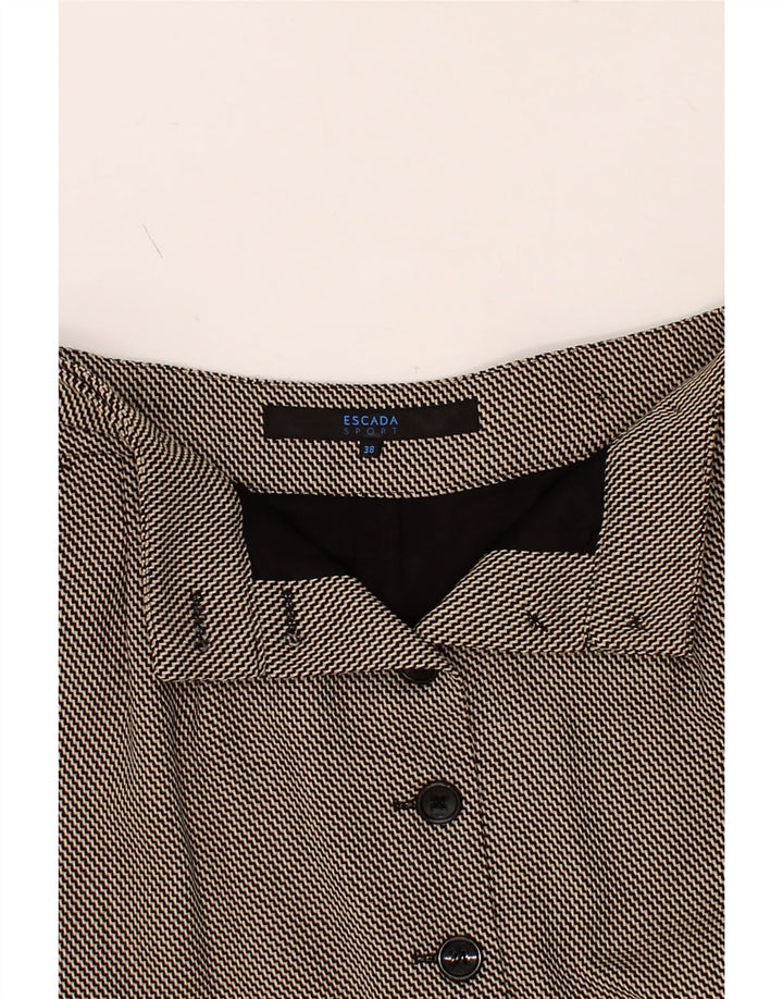 ESCADA Womens Straight Skirt EU 38 Medium W28  Black Chevron Wool Vintage Escada and Second-Hand Escada from Messina Hembry 