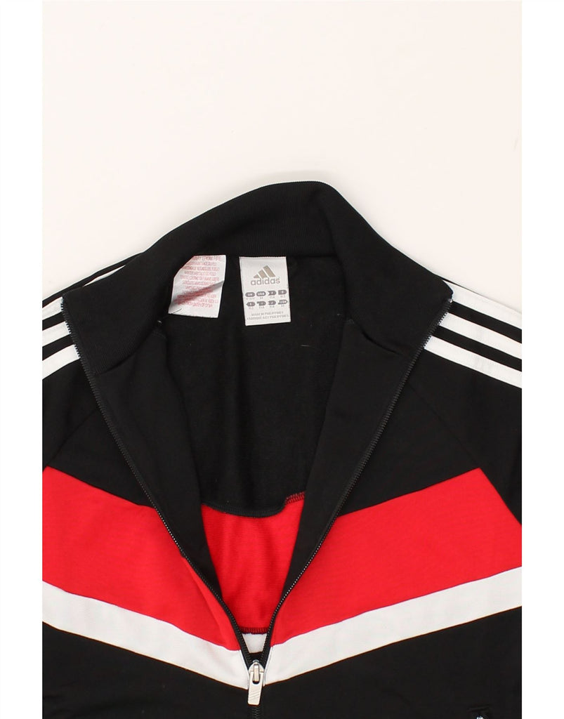 ADIDAS Boys Graphic Tracksuit Top Jacket 11-12 Years Black Colourblock | Vintage Adidas | Thrift | Second-Hand Adidas | Used Clothing | Messina Hembry 