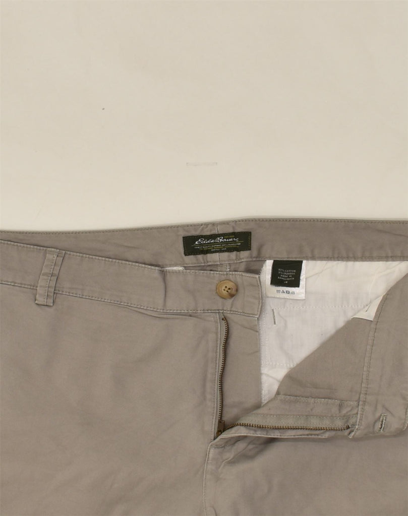 EDDIE BAUER Womens Straight Capri Trousers US 18 2XL W38 L22 Grey Cotton | Vintage Eddie Bauer | Thrift | Second-Hand Eddie Bauer | Used Clothing | Messina Hembry 