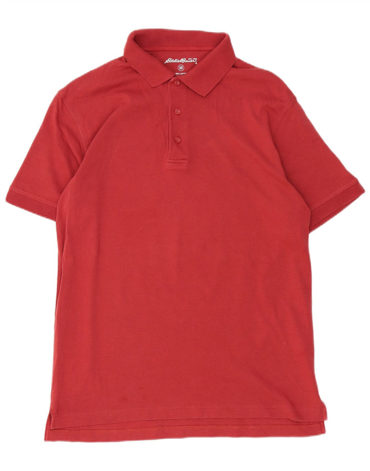 Eddie Bauer Mens Polo Shirt Medium Red Cotton