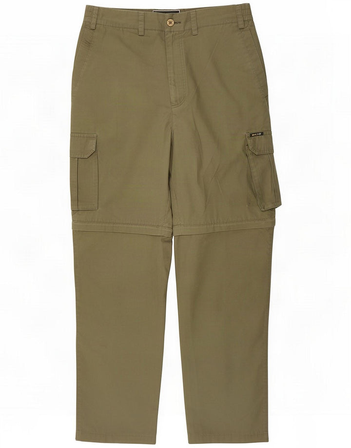 Bailo Womens Straight Cargo Trousers IT 46 Large W32 L29 Khaki Polyester
