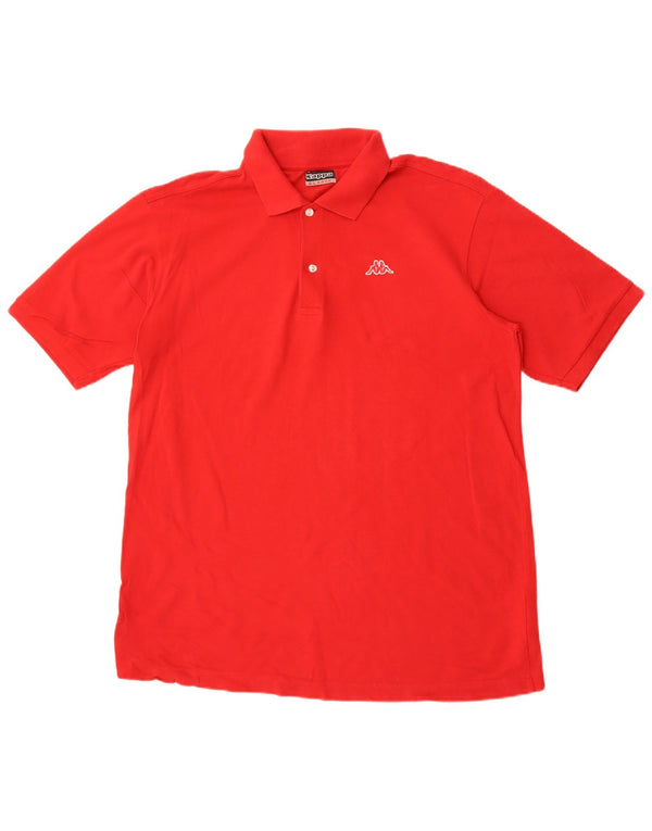Kappa Mens Polo Shirt XL Red Cotton