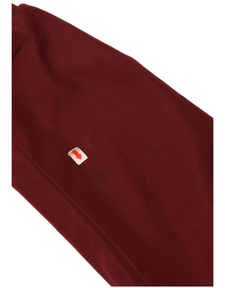 LE SHARK Mens Zip Hoodie Sweater Small Red Colourblock Polyester