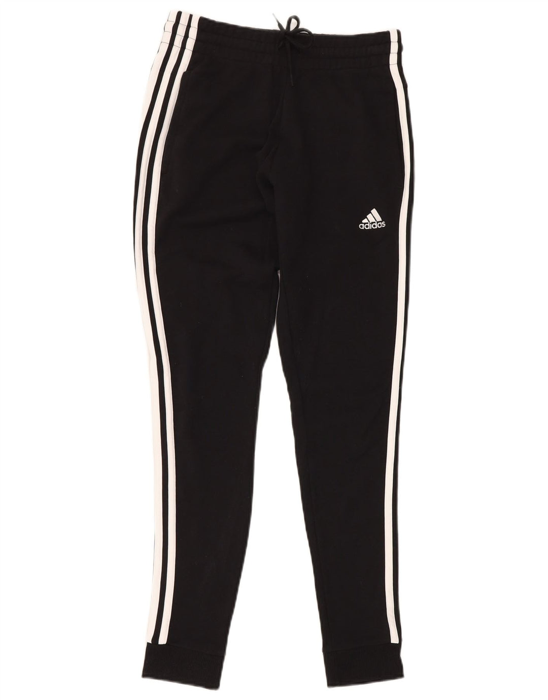 ADIDAS Womens Tracksuit Trousers Joggers UK 4/6 XS  Black Cotton