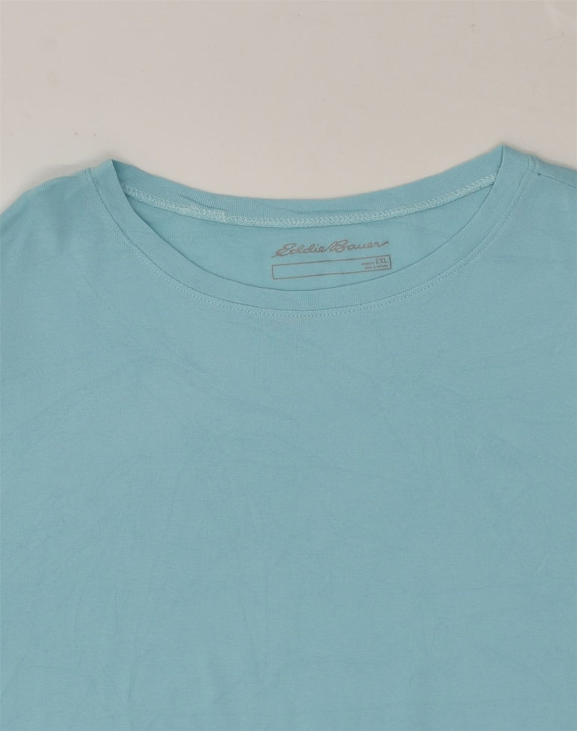 EDDIE BAUER Womens T-Shirt Top UK 20 2XL Blue | Vintage Eddie Bauer | Thrift | Second-Hand Eddie Bauer | Used Clothing | Messina Hembry 