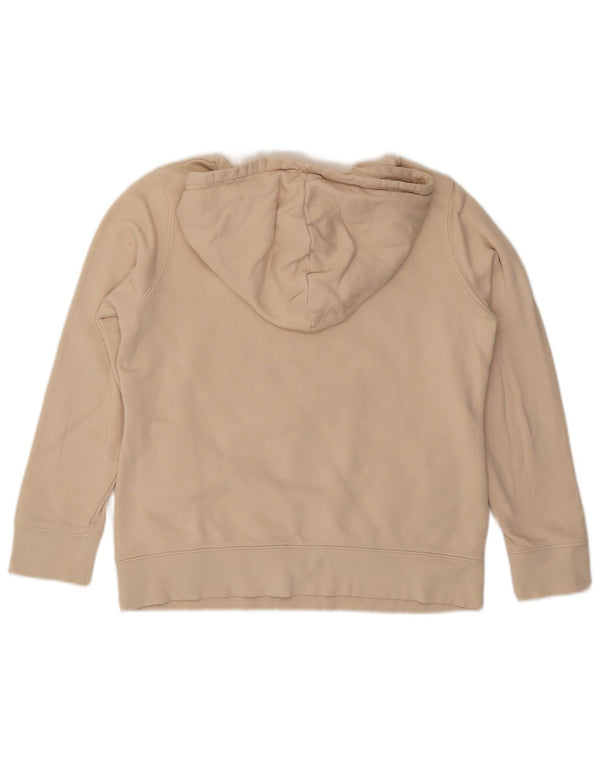 Adidas Womens Graphic Hoodie Jumper UK 8 Small  Beige Cotton