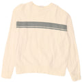 Zara Mens Sweatshirt Jumper Large Off White Colourblock Cotton