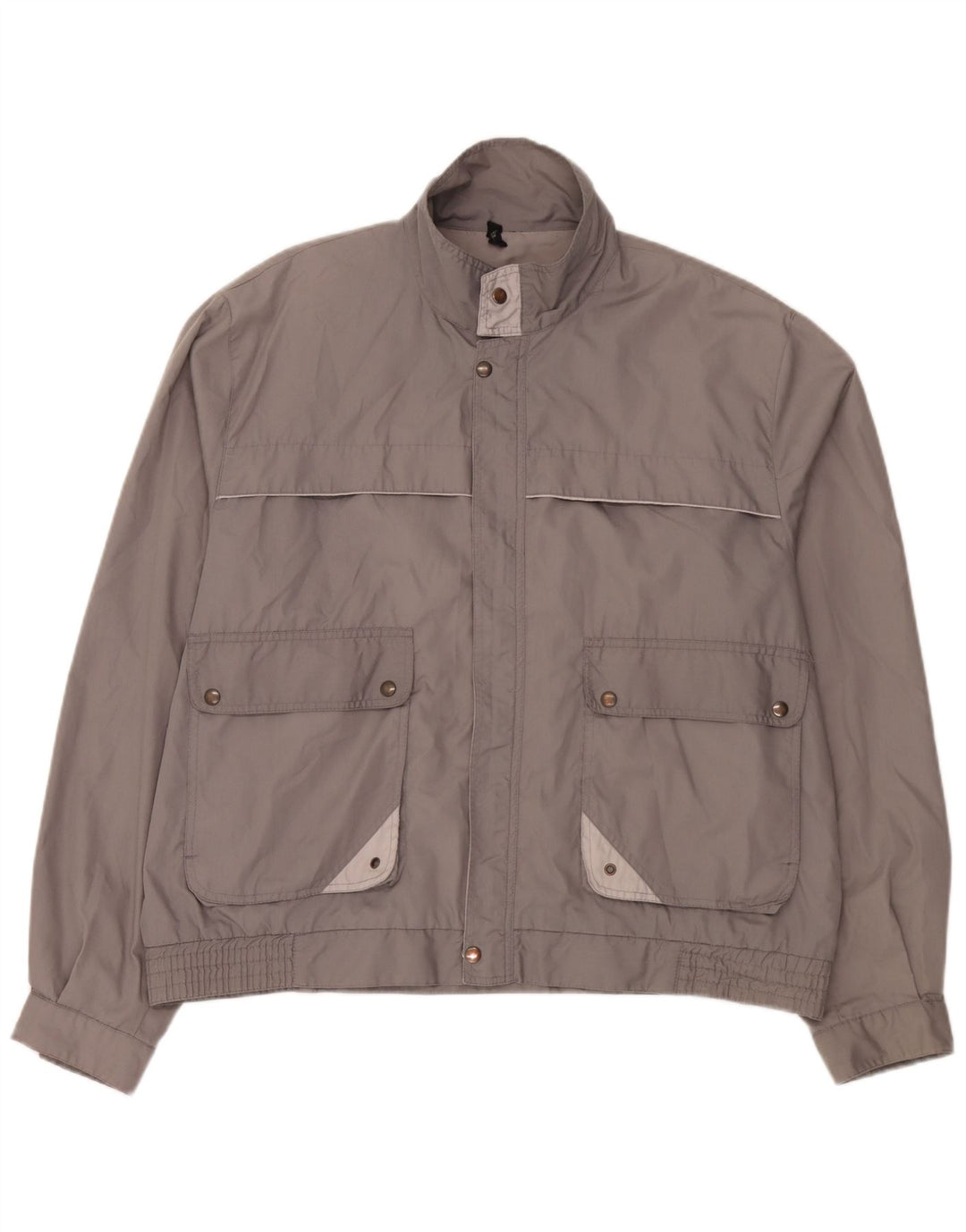 C & A Mens Bomber Jacket IT 58 4XL Grey Colourblock Polyester