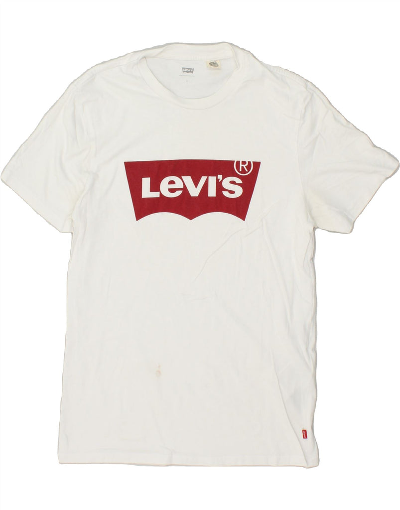 LEVI'S Mens Graphic T-Shirt Top Small White | Vintage Levi's | Thrift | Second-Hand Levi's | Used Clothing | Messina Hembry 