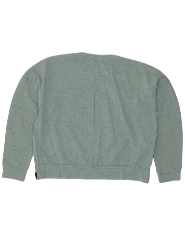 ADIDAS Womens Oversized Sweatshirt Jumper UK 14 Medium Green Flecked