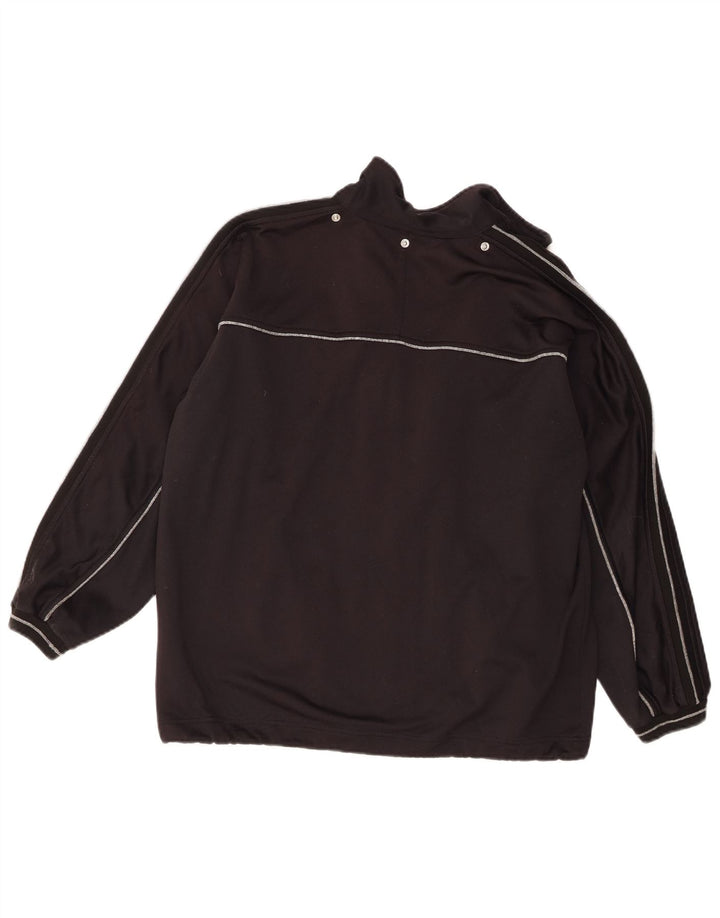 Champion Womens Oversized Tracksuit Top Jacket UK 10 Small Black Polyester