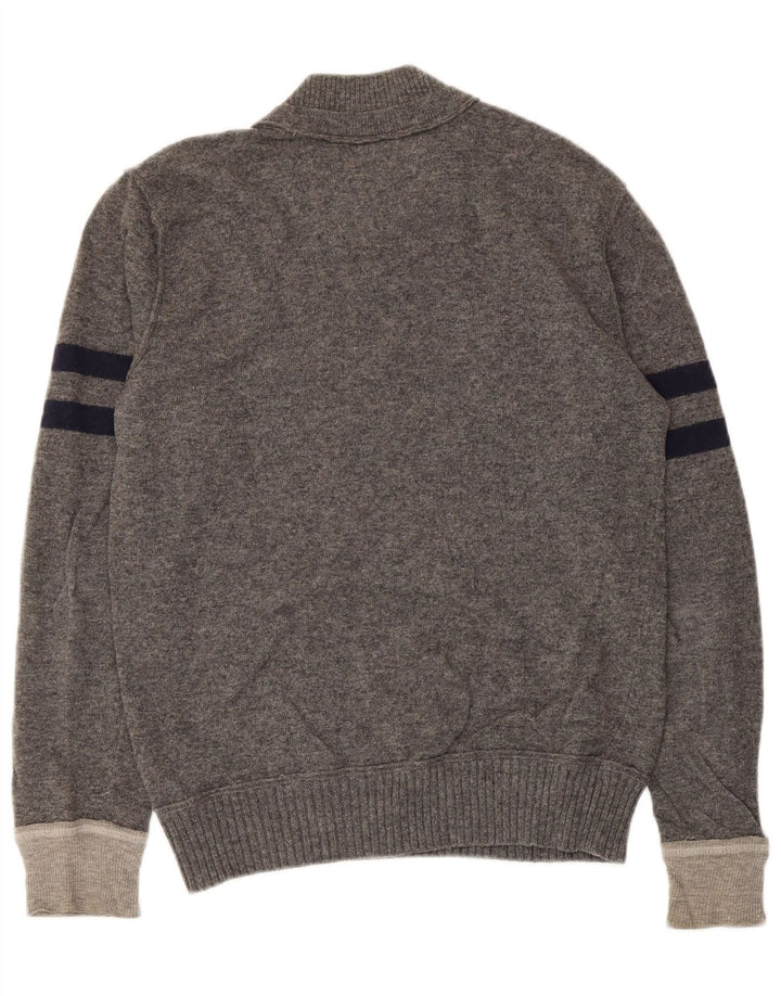 Replay Mens Graphic Crew Neck Jumper Sweater Small Grey Striped Retro