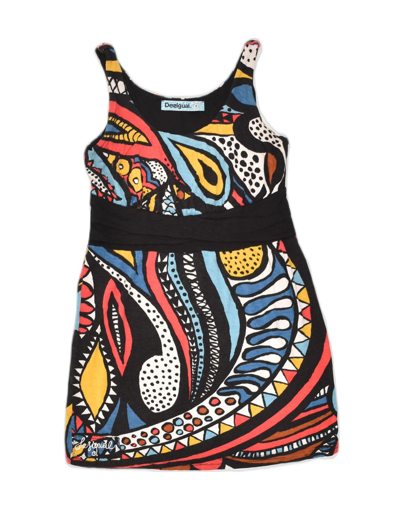 DESIGUAL Womens Longline Sleeveless Blouse Top UK 10 Small Multicoloured | Vintage Desigual | Thrift | Second-Hand Desigual | Used Clothing | Messina Hembry 