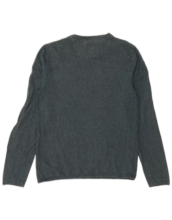 Fat Face Mens Crew Neck Jumper Sweater Small Green Cotton