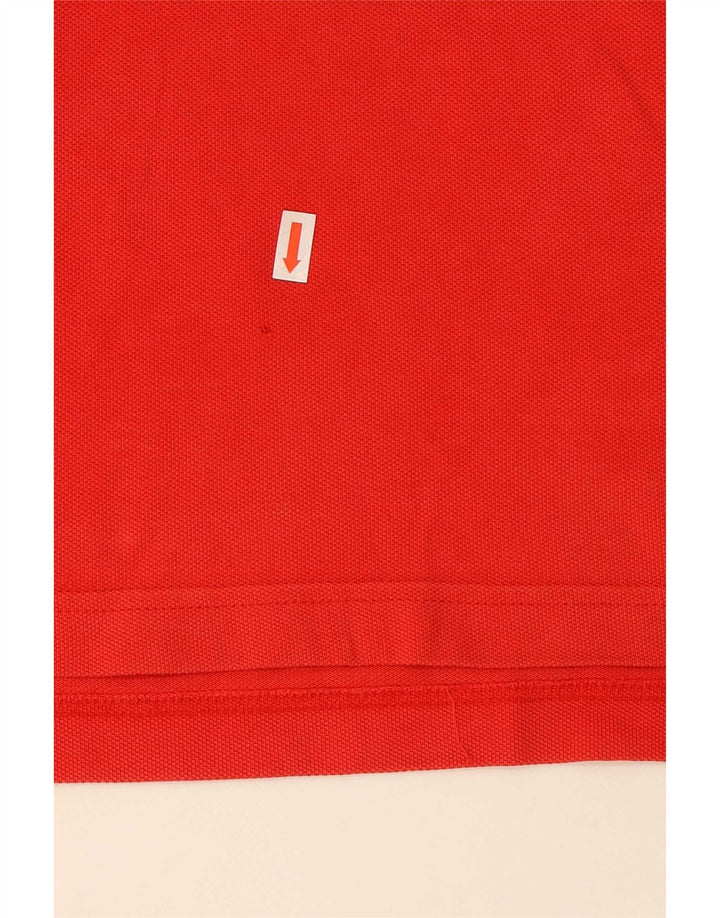 Adidas Mens Polo Shirt Small Red Cotton