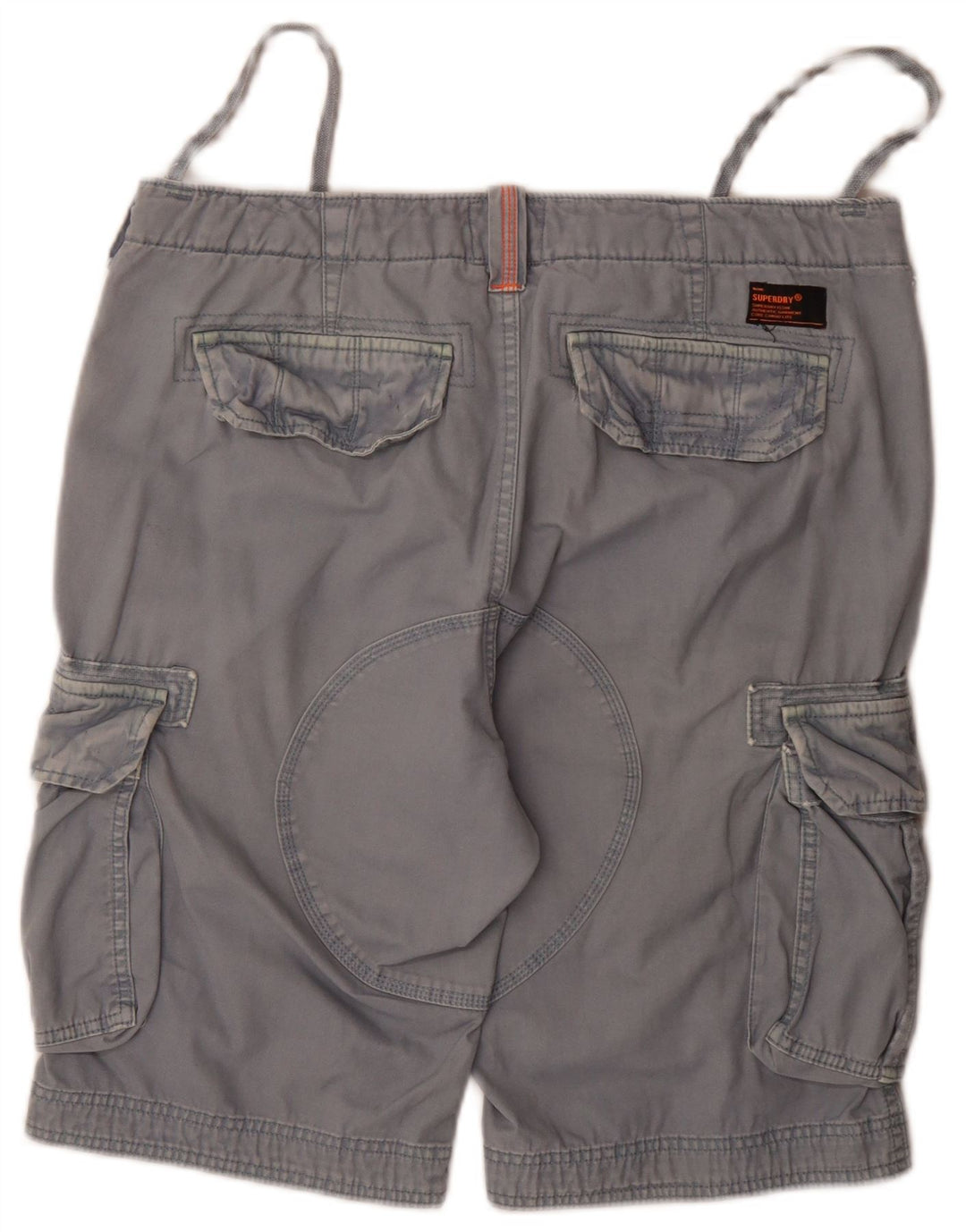 Superdry Mens Cargo Shorts W36 Large Blue Cotton