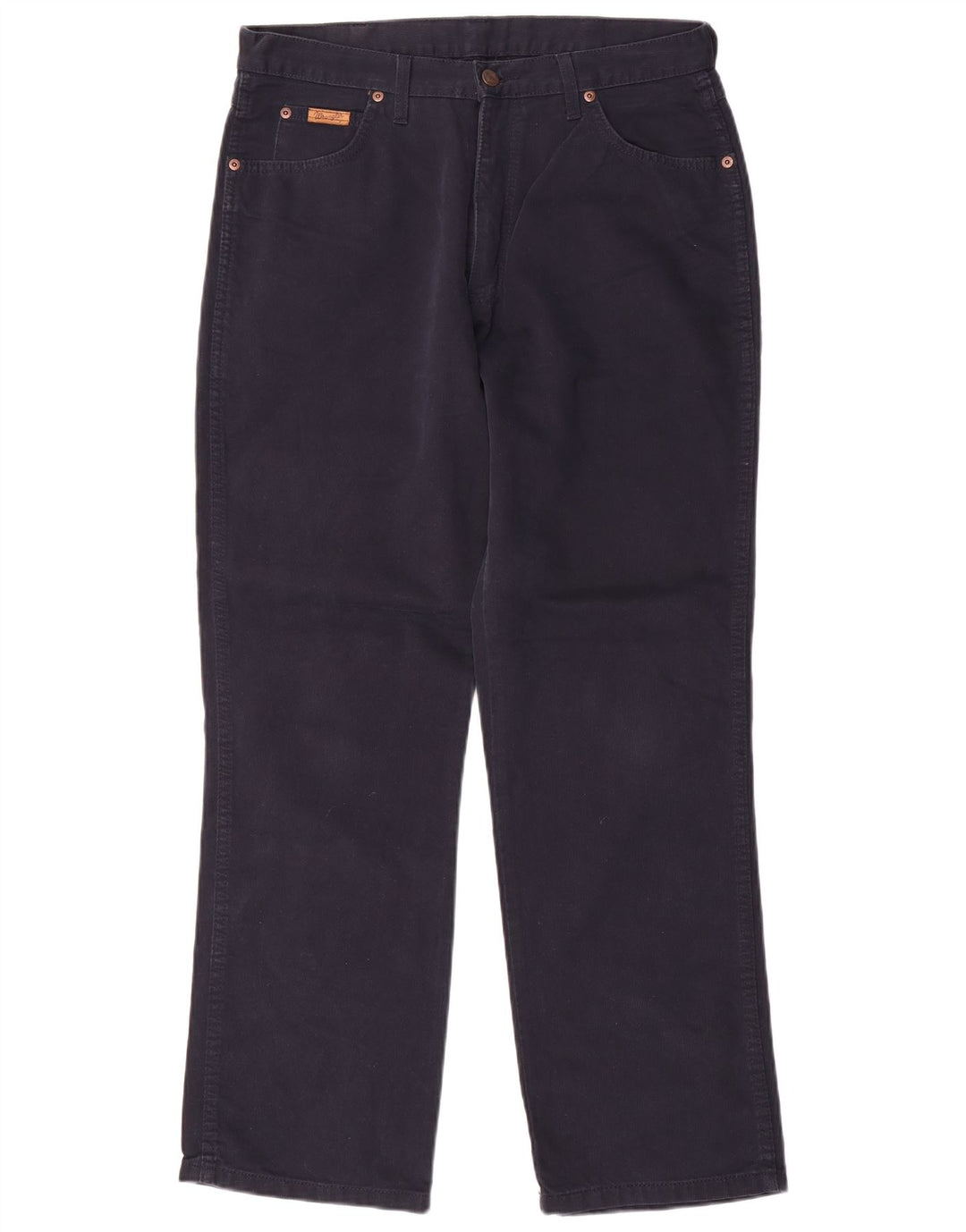 WRANGLER Mens Ohio Straight Casual Trousers W34 L30 Navy Blue Cotton