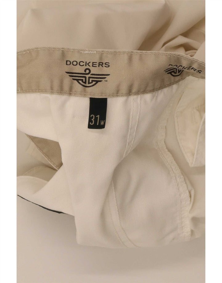Dockers Womens Straight Capri Trousers W31 L22 Off White