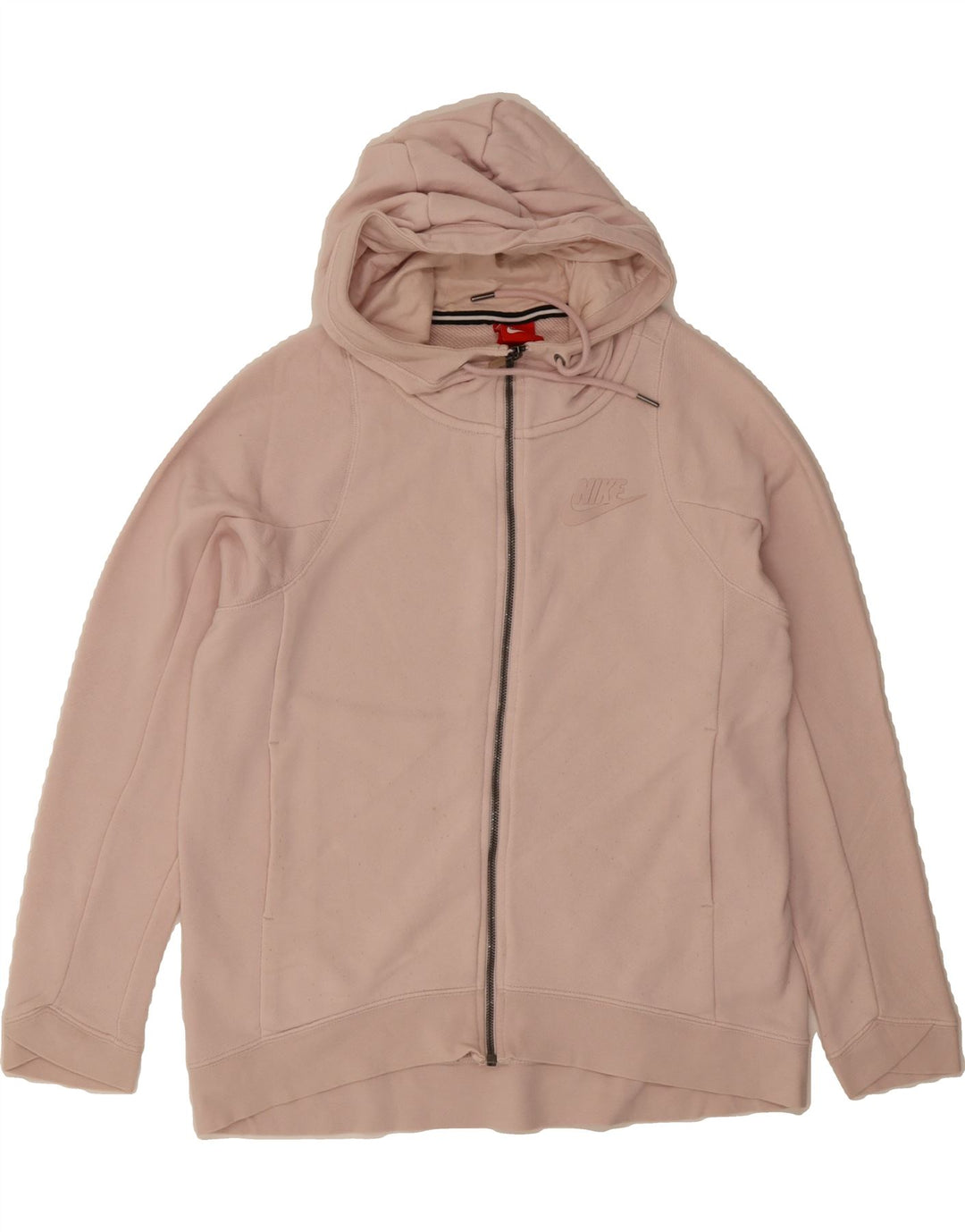 NIKE Mens Zip Hoodie Sweater Small Pink Cotton Vintage Nike and Second-Hand Nike from Messina Hembry 