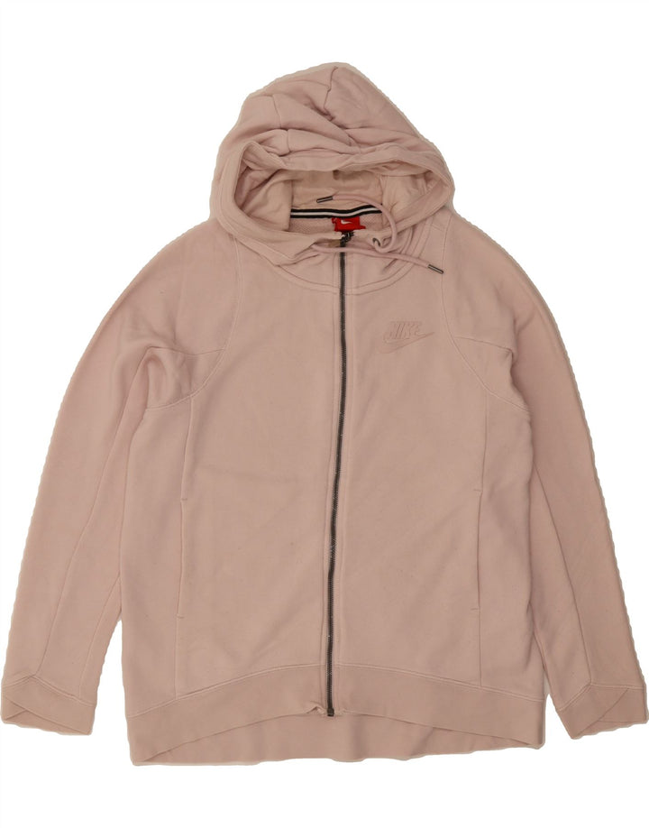 NIKE Mens Zip Hoodie Sweater Small Pink Cotton Vintage Nike and Second-Hand Nike from Messina Hembry 
