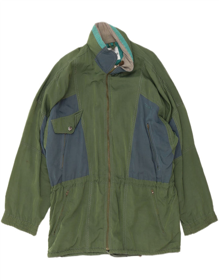 Colmar Mens Rain Jacket UK 40 Large Green Colourblock Polyamide