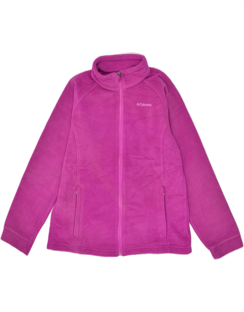 COLUMBIA Girls Fleece Jacket 15-16 Years XL Pink Polyester | Vintage Columbia | Thrift | Second-Hand Columbia | Used Clothing | Messina Hembry 