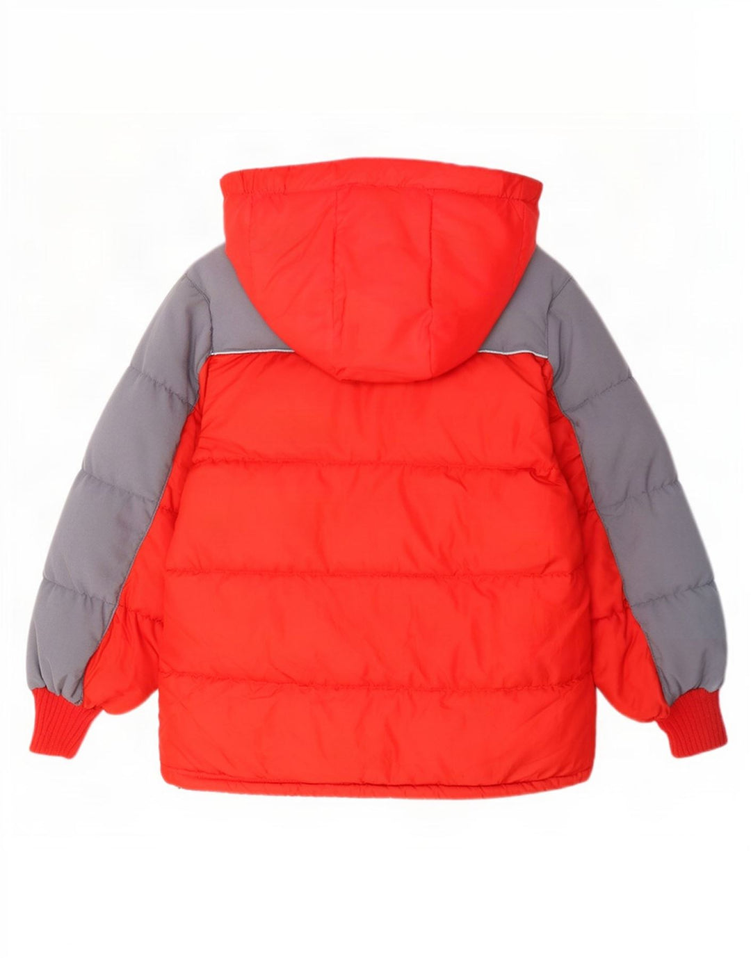 Nike Boys Hooded Padded Jacket 7-8 Years XL Red Colourblock Polyester