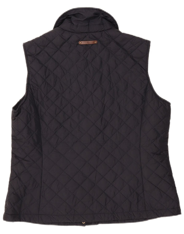 Ralph Lauren Womens Quilted Gilet UK 16 Large Navy Blue Polyester