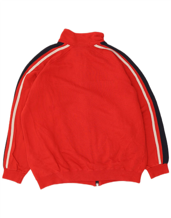 Champion Mens Tracksuit Top Jacket Large Red Colourblock Cotton