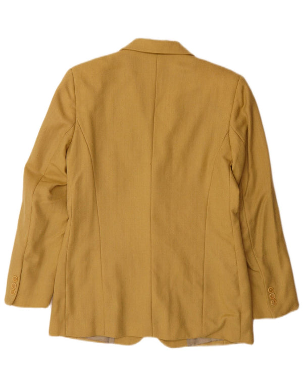 Pollini Womens Sartoria 2 Button Blazer Jacket IT 44 Medium Yellow